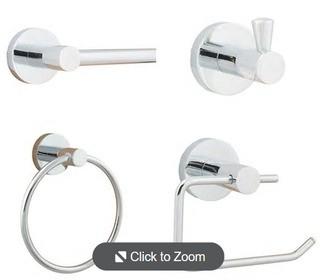 Sure-Loc Hardware 3 Piece Bathroom Hardware Set - Polished Chrome (towel bar, robe hook and tissue holder)