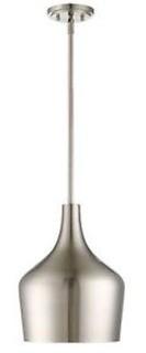 NEW- MERIDIAN KNOXVILLE M70020BN 1-LIGHT MINI PENDANT BRUSHED NICKEL FINISH