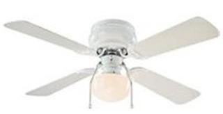 Boston Harbour 42" Ceiling Fan (0410969) Double Sided White/Bleached Oak Blade - Brushed Nickel