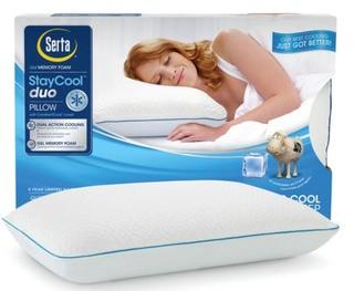 Serta Stay Cool Duo Pillow w Gel Memory Foam - Queen