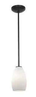 Access Lighting Champagne Bronze Integrated LED Rod Pendant, Opal Shade