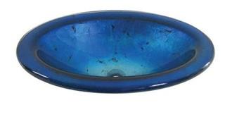 BN-6440 - Bionic Products of America 6440 Oval Vessel Sink, Ocean Blue