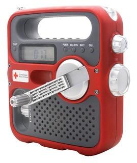 Eton American Red Cross ARCFR360R Solarlink Self-Powered Digital AM/FM/NOAA Radio with Solar Power, Flashlight and Cell Phone Charger (Red)
