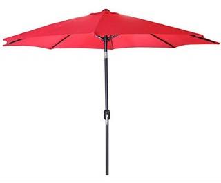 9' Deluxe Steel Market Umbrella - Red