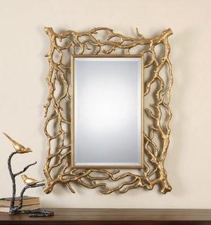 Uttermost Sequoia Tree Branch Mirror (UM14718) - Damaged Frame