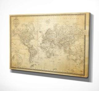 Wexford Home 'Vintage Wold Map V' Graphic Art Print (WEXF2130_28077958_28077956_20748492) - 18" x 27"