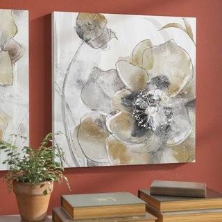 Winston Porter 'Taupe Spring Poppy I' Oil Painting Print on Wrapped Canvas (WNPR5361_22678836) - 24" Square