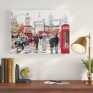 Charlton Home 'London Collagex2 Copy' Print on Canvas (CHRH7364_31355120) - 24" x 32"