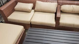Brown Rattan Wicker Patio Set, As Shown 
