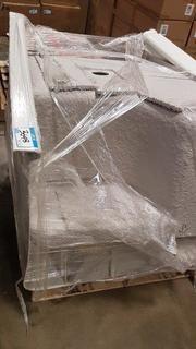 White Fibreglass Sit down shower stall