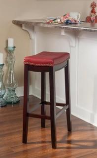 Linon Barstool Red - 55816RED01U