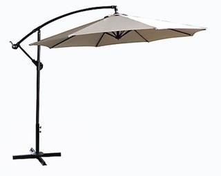 Hampton Bay - 10 ft. Offset Patio Umbrella  in Taupe