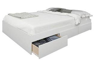 Nexera 225403 Blvd 3-Drawer Reversible Storage Bed, Full, White