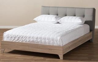 Baxton Studio - CF 8821-Light Grey - Queen Headboard