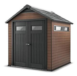 Keter - Fusion 7 1/2 ft. x 7 ft. Wood-Plastic Composite Shed