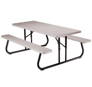 Folding Picnic Table, Grey - 6 Feet - Lifetime - 