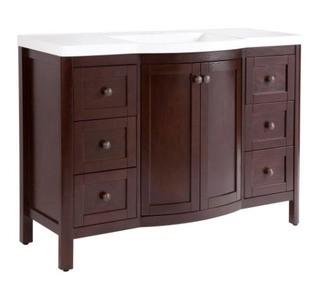 Home Decorations Collection - 48" Vanity Madeline 48.5 in. W Bath Vanity in Chestnut - NO Top !!!!