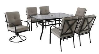 Hampton Bay Vestri (Maple Valley) 7-Piece Steel Patio Dining Set