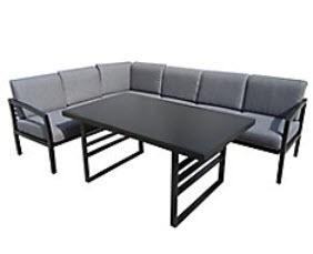 Vestri 4-Piece Patio Sectional Set With Gray Cushion