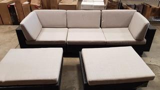 Sonax Park Terrace Sofa Patio Set in Textured Black