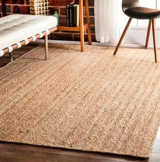 Nuloom 4' x 6' Hand Woven Rigo Jute Rug in Natural - TAJT03 -  