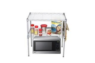 2 Tier Microwave Rack  - COUMIC2T-SIL-NS 
