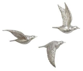 Charlton Home 3 Piece Polystone Bird Wall Decor Set (CHRH4550_28217558)