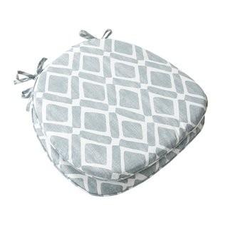 Highland Dunes Diamond Printed Dining Chair Cushion (HIDN2820_26392567) - Yellow