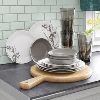 Red Barrel Studio Jon 16 Piece Melamine Dinnerware Set (RDBT5004_23821140) - Red
