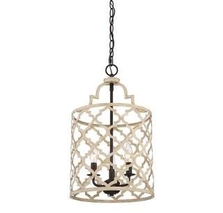 House of Hampton Agueda 3-Light Foyer Pendant (SOY9982_28662462_28662464) - Light Wood W/Bronze