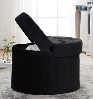 House of Hampton Narvaez Storage Ottoman (TFGI1099_27815951) - Blk