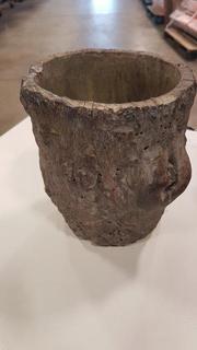 6.5"x5.25"x6.5" Cement Vase (P7342900) - Brown / 2 pcs