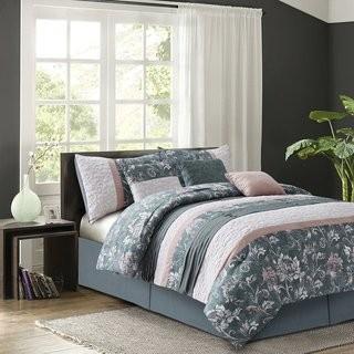 August Grove Beem Blush 7 Piece Reversible Comforter Set (AGTG8270_25788603) - Queen