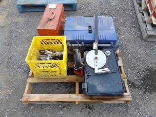 Lot of Mobil Power Pack, Pipe Bender & Tool Boxes w/ Assorted Tools