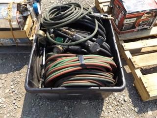 Lot of Oxy & Acetyline Hoses, Stingers & Torches, Etc.