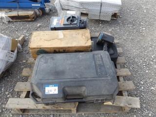 Lot of Assorted Items Including: Scotts Air Pak, Pressure Gauge, Current Box, Etc.