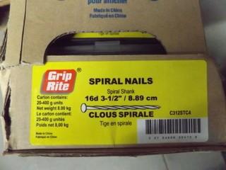 Pallet of Grip-Rite Spiral 3 1/2" Nails