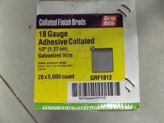 Pallet of 18 Gauge Adhesive Collated 1/2 Finish/Trim Nails
