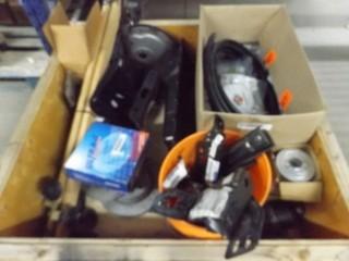Pallet of Assorted Auto Parts Including: Filters, Brake Wear Sensors, Rotors, Etc.