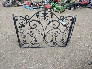 46" x 31" Wrought Iron Decorative Fireplace Guard