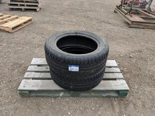 Lot of (2) Michelin Alpine 225/55R17 Winter Tires