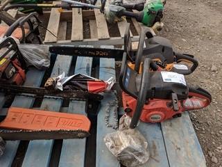 Lot of (1) Poulan & (1) Dolmar Gas Chainsaws