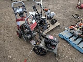 Lot of (2) Gas Powered 2000 - 2550 PSI Pressure Washers