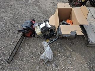 Lot of (2) Chainsaws & (1) Gas Auger Drive