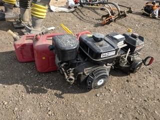 Lot of (2) Briggs&Stratton Engines & (5) Jerry Cans