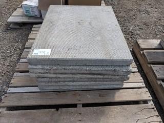 Lot of (6) 24" x 30" Concrete Sidewalk Pavers