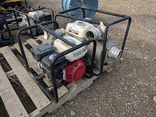 Lot of (1) 2" & (1) 3" Honda Gas Powered Trash Pumps