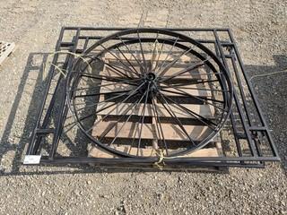 Lot of (2) 67" x 56" Decorative Wagon Wheel Gates