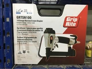 Grip-Rite GRTSN 100 18 Gauge Narrow Crown Stapler