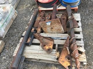 Lot of Assorted Parts Including: Auger, Tamping Plate & Digging Teeth